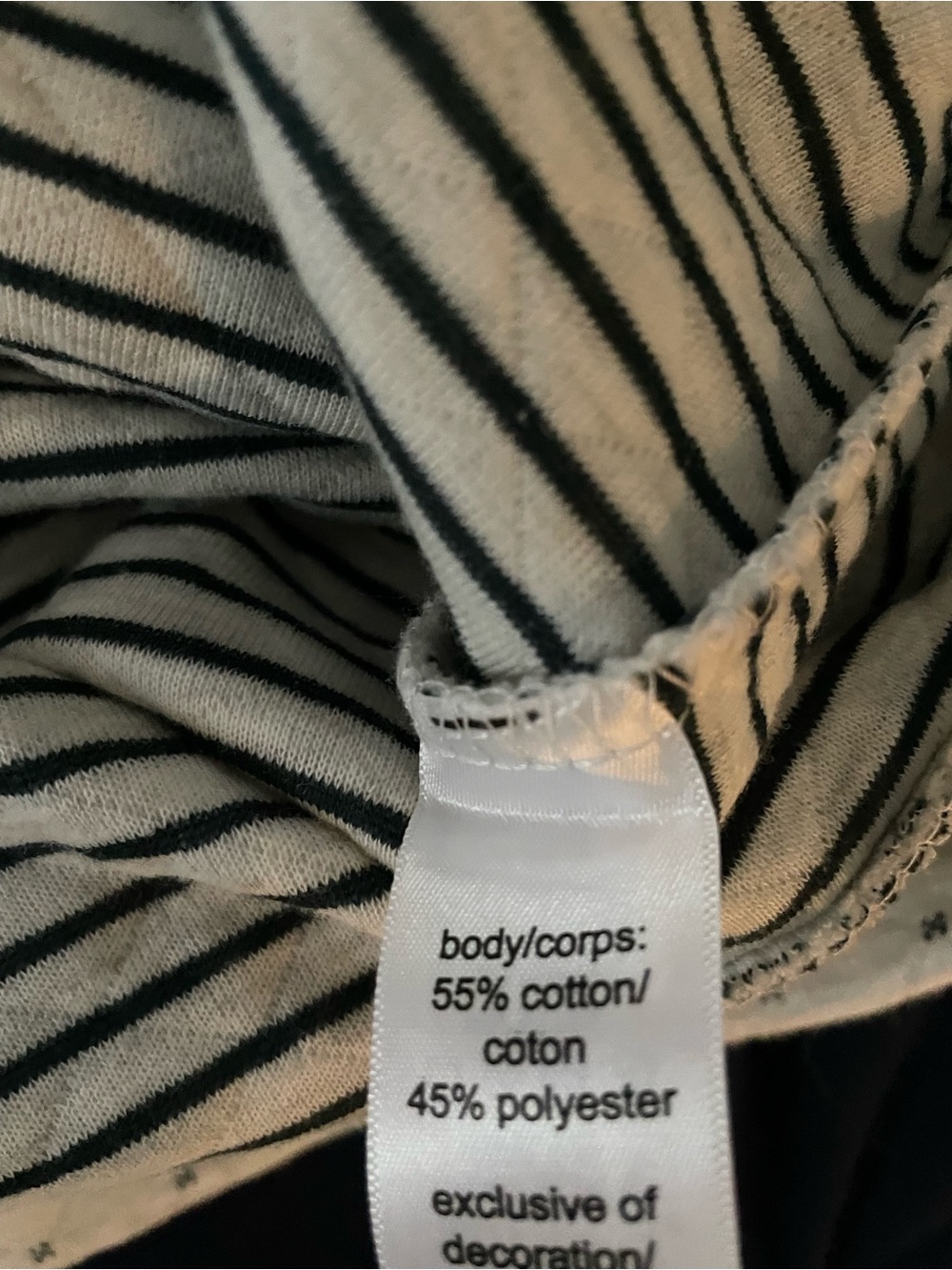 Maurices Gray & Navy Striped Pullover Sweatshirt NWOT - Picture 5 of 5